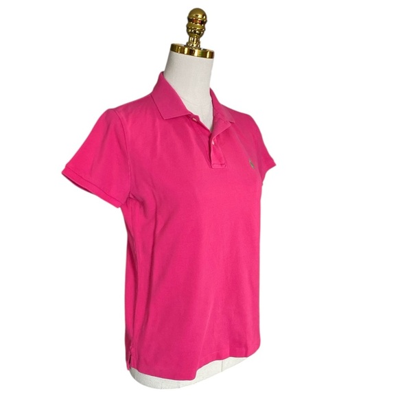 Ralph Lauren Iconic Classic Fit Mesh Pink Short Sleeve Pony Logo Polo Shirt Sz M - Picture 5 of 10